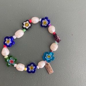 Flowered beaded bracelet Eliou inspired